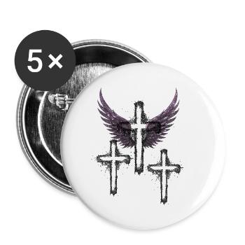 Angel Wings – Spiritual Aesthetic Design - Buttons small 1''/25 mm (5-pack) - white - Front