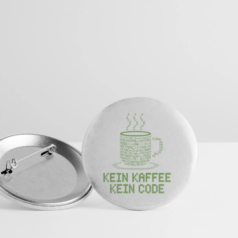 No Coffee No Code Programmer Computer Scientist Buttons small 1''/25 mm (5-pack)