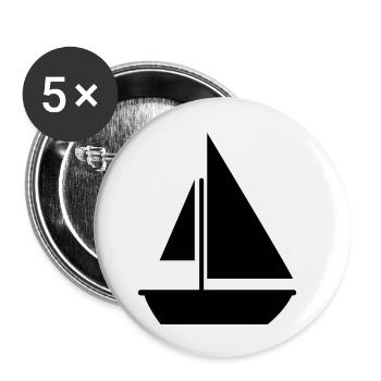 Voile - Lot de 5 petits badges (25 mm) - blanc - Devant