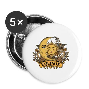Equinox Renew Rebalance Rebirth Ostara - Buttons small 1''/25 mm (5-pack) - white - Front