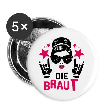 La jupe de mariée Chemise du groupe JGA - Lot de 5 petits badges (25 mm) - blanc - Devant