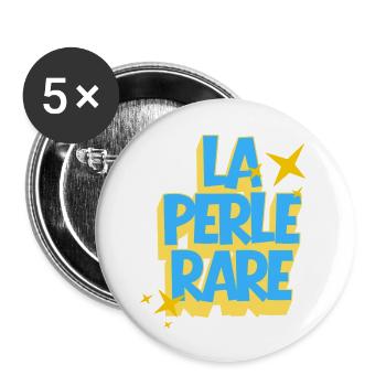 La Perle Rare, Citation Positive - Lot de 5 petits badges (25 mm) - blanc - Devant