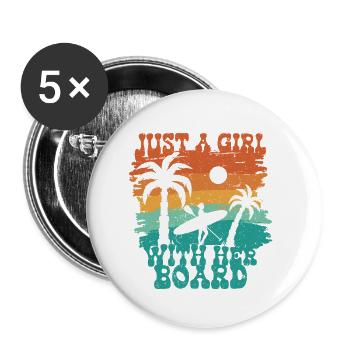 Stand up Paddle - Buttons small 1''/25 mm (5-pack) - white - Front