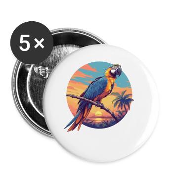 L’ère de l’ara - Lot de 5 petits badges (25 mm) - blanc - Devant