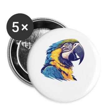 L’ère de l’ara - Lot de 5 petits badges (25 mm) - blanc - Devant