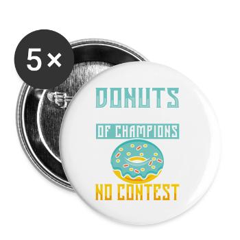 Restauration rapide en donuts - Lot de 5 petits badges (25 mm) - blanc - Devant
