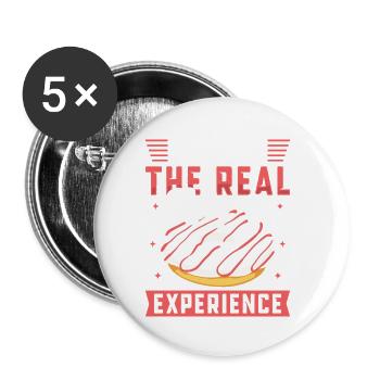 Restauration rapide en donuts - Lot de 5 petits badges (25 mm) - blanc - Devant