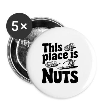 Dieser Ort ist verrückt - Buttons klein 25 mm (5er Pack) - Weiß - Vorne