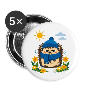 Spring? Not ordered! - Buttons small 1''/25 mm (5-pack) - white - Front