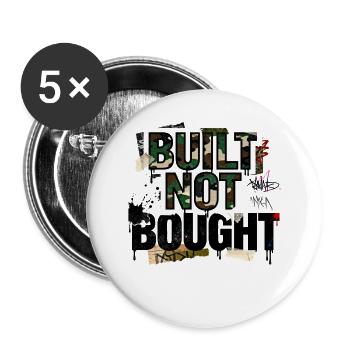 Motif camouflage construit et non acheté pour les fans de JDM - Lot de 5 petits badges (25 mm) - blanc - Devant