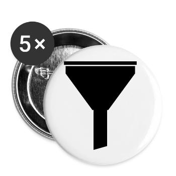 Funnel - Buttons small 1''/25 mm (5-pack) - white - Front