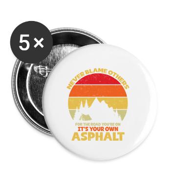 Camping Scouts Bergwanderung Waldcamper - Buttons klein 25 mm (5er Pack) - Weiß - Vorne