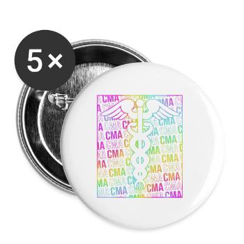 Medical Assistant MFA - Buttons small 1''/25 mm (5-pack) - white - Front
