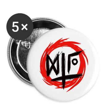 Official Black Logo 2026 - Buttons small 1''/25 mm (5-pack) - white - Front