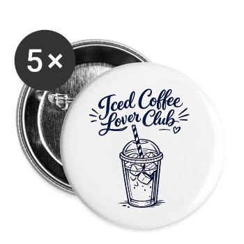 Club des Amateurs de Café Glacé - Lot de 5 petits badges (25 mm) - blanc - Devant
