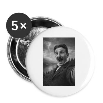 Nikola Self-Portrait - Buttons small 1''/25 mm (5-pack) - white - Front