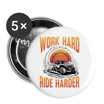 UTV Off Road 4 Wheeler Side by side - Buttons klein 25 mm (5er Pack) - Weiß - Vorne