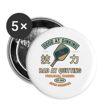 Pickleball Funny Player Pickle Ball Playing Love - Buttons small 1''/25 mm (5-pack) - white - Front