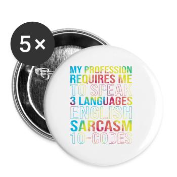 Medical Coder - Buttons small 1''/25 mm (5-pack) - white - Front