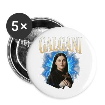 Sainte Gemma Galgani Tonnerre - Lot de 5 petits badges (25 mm) - blanc - Devant