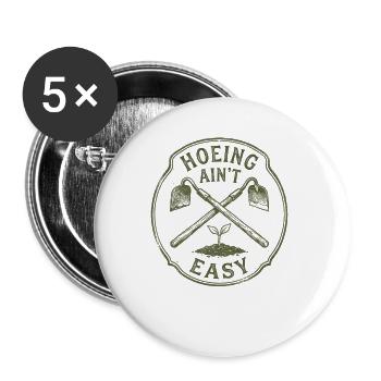 Ferrer n’est pas facile – jardiner pour femmes - Lot de 5 petits badges (25 mm) - blanc - Devant