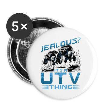 UTV Off Road 4 Wheeler Side by side - Buttons klein 25 mm (5er Pack) - Weiß - Vorne