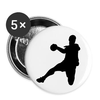 Handball - Buttons small 1''/25 mm (5-pack) - white - Front