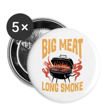 BBQ Grilling Meat Smoking Barbecue - Buttons small 1''/25 mm (5-pack) - white - Front
