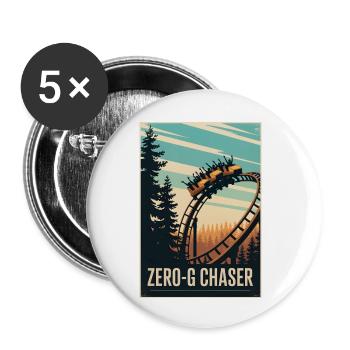 Zero-G Hunter | Roller Coaster Thrill - Buttons small 1''/25 mm (5-pack) - white - Front