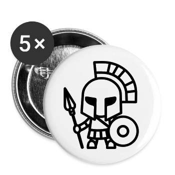 Spartan - Buttons small 1''/25 mm (5-pack) - white - Front
