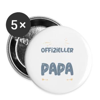 Offizieller Doberman Papa - Buttons klein 25 mm (5er Pack) - Weiß - Vorne