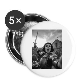 Johanna von Orléans Selfie - Buttons klein 25 mm (5er Pack) - Weiß - Vorne