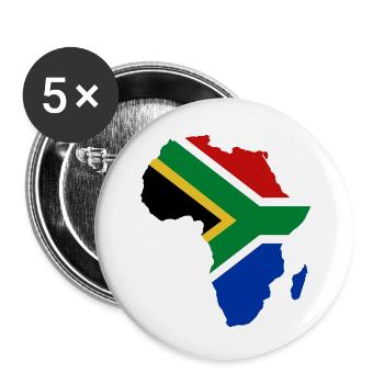 Suedafrika_Flagge_Afrika - Buttons small 1''/25 mm (5-pack) - white - Front