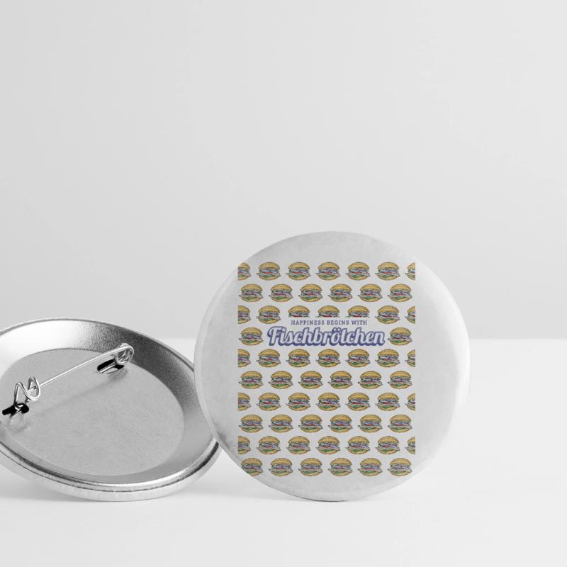 Fischbrötchen mit Matjes oder Bismarckhering Buttons klein 25 mm (5er Pack)