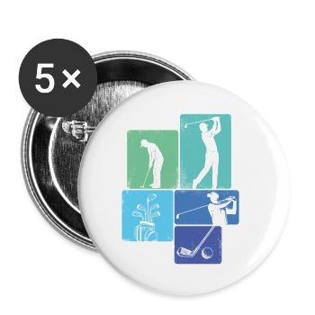 Scenic Golf Course Fairway Lover Style - Buttons small 1''/25 mm (5-pack) - white - Front
