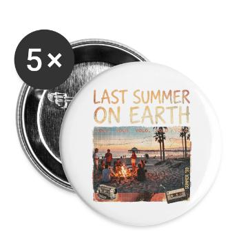 Last Summer On Earth - Buttons klein 25 mm (5er Pack) - Weiß - Vorne