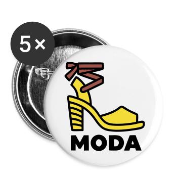 High Heel Schuh Moda Italien Mode Urlaub - Buttons klein 25 mm (5er Pack) - Weiß - Vorne