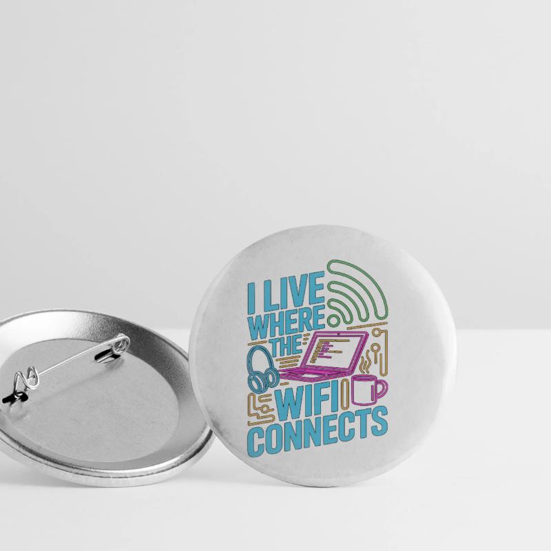 Remote Developer I Live Where The Web Developer Buttons small 1''/25 mm (5-pack)