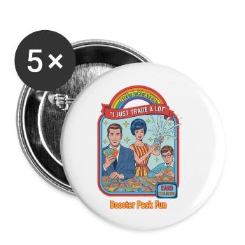 Not A Player I Just Trade A Lot Booster Pack Fun - Buttons small 1''/25 mm (5-pack) - white - Front