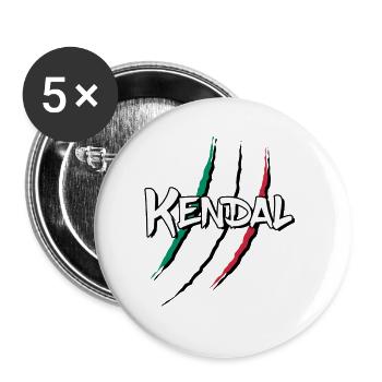 Kendal Gamer Italiano Graffi Tricolore - Buttons klein 25 mm (5er Pack) - Weiß - Vorne