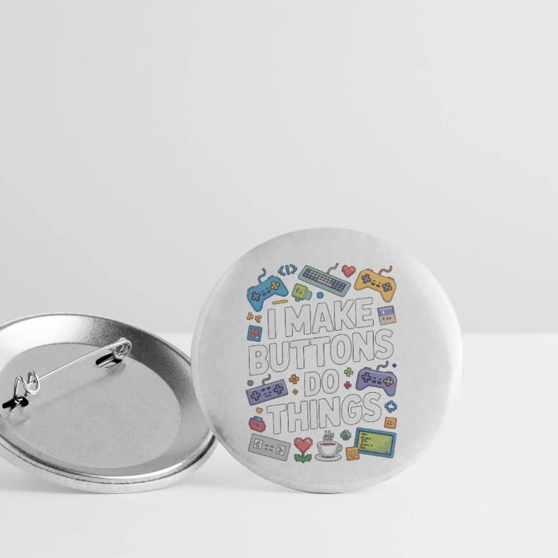 Game Developer I Make Buttons Software Developer Buttons small 1''/25 mm (5-pack)