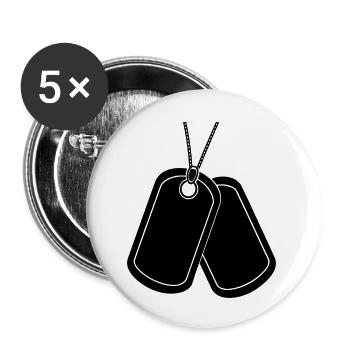 Dog Tag - Buttons small 1''/25 mm (5-pack) - white - Front