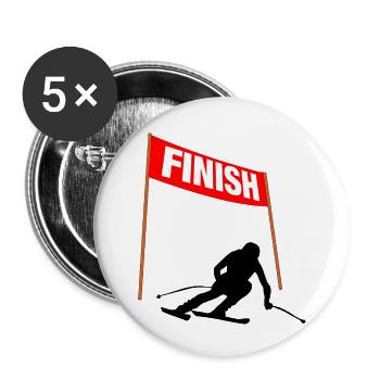 Ski Finish speed - Buttons small 1''/25 mm (5-pack) - white - Front