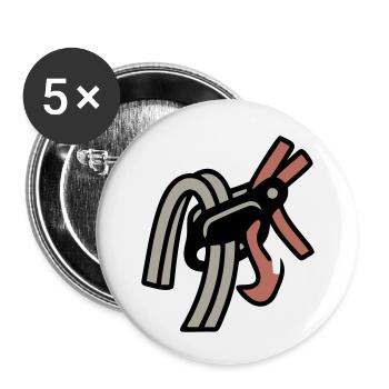 Sicherungsgerät Klettern Karabiner Bouldern - Buttons klein 25 mm (5er Pack) - Weiß - Vorne