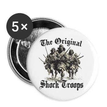 Scottish Warriors Jacobits Highland Games Fans - Buttons small 1''/25 mm (5-pack) - white - Front