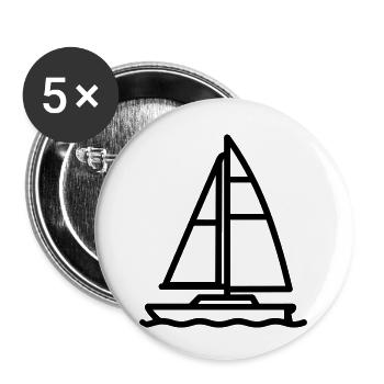 catamaran - Buttons small 1''/25 mm (5-pack) - white - Front