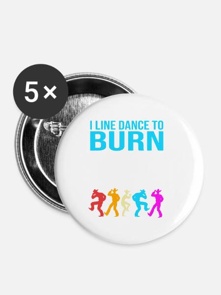 Linedance - Buttons klein 25 mm (5er Pack) - Weiß