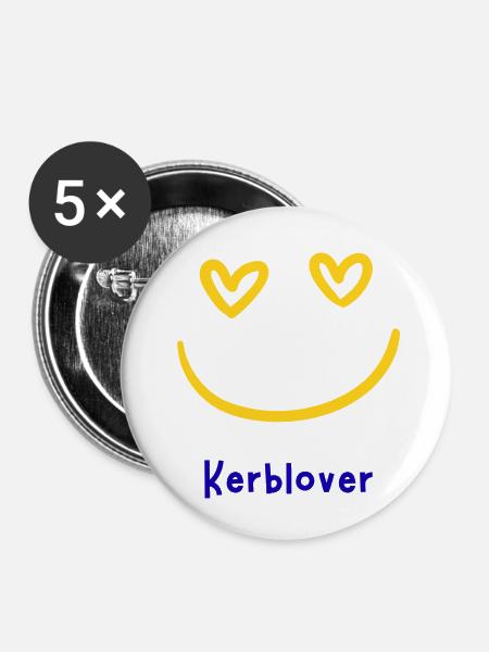 Kerblover - Buttons klein 25 mm (5er Pack) - Weiß
