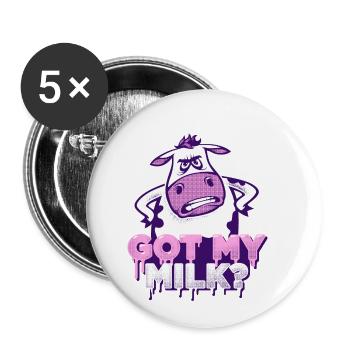 Hast du meine Milch? - Buttons klein 25 mm (5er Pack) - Weiß - Vorne