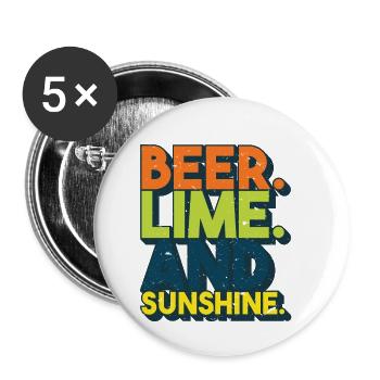 Bonne bière - Lot de 5 petits badges (25 mm) - blanc - Devant